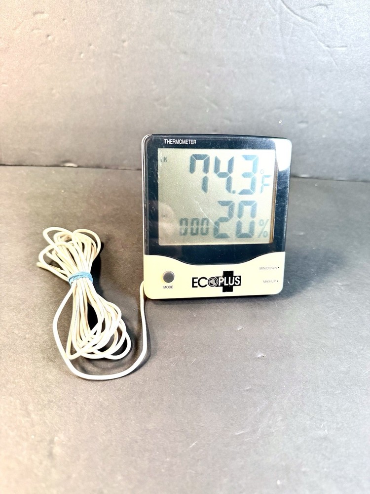 Eco Plus Digital Weather Thermometer, Humidity, Clock