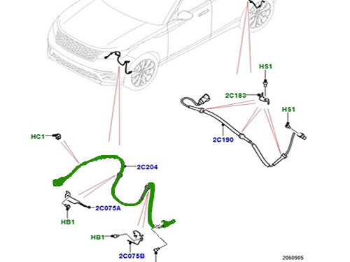 LAND ROVER ABS FRONT SENSOR RANGE ROVER VELAR 17-20 LR140695