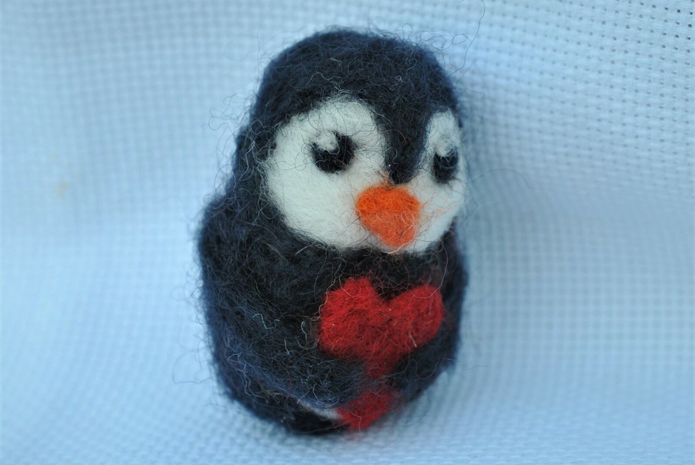 Needlefelted penguin