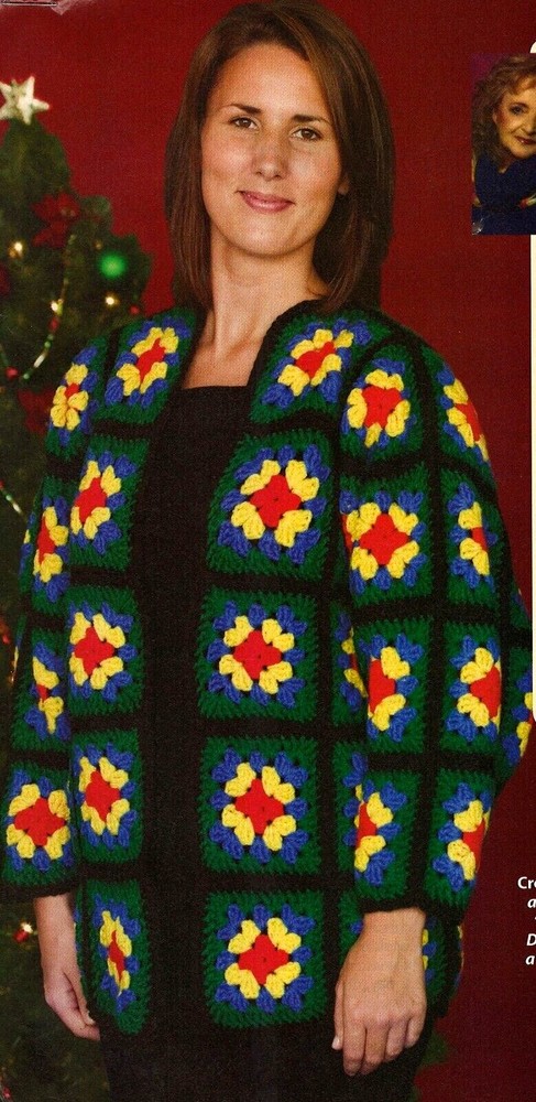 FALL Stained Glass Jacket/Cardigan/Crochet Pattern INSTRUCTIONS ONLY