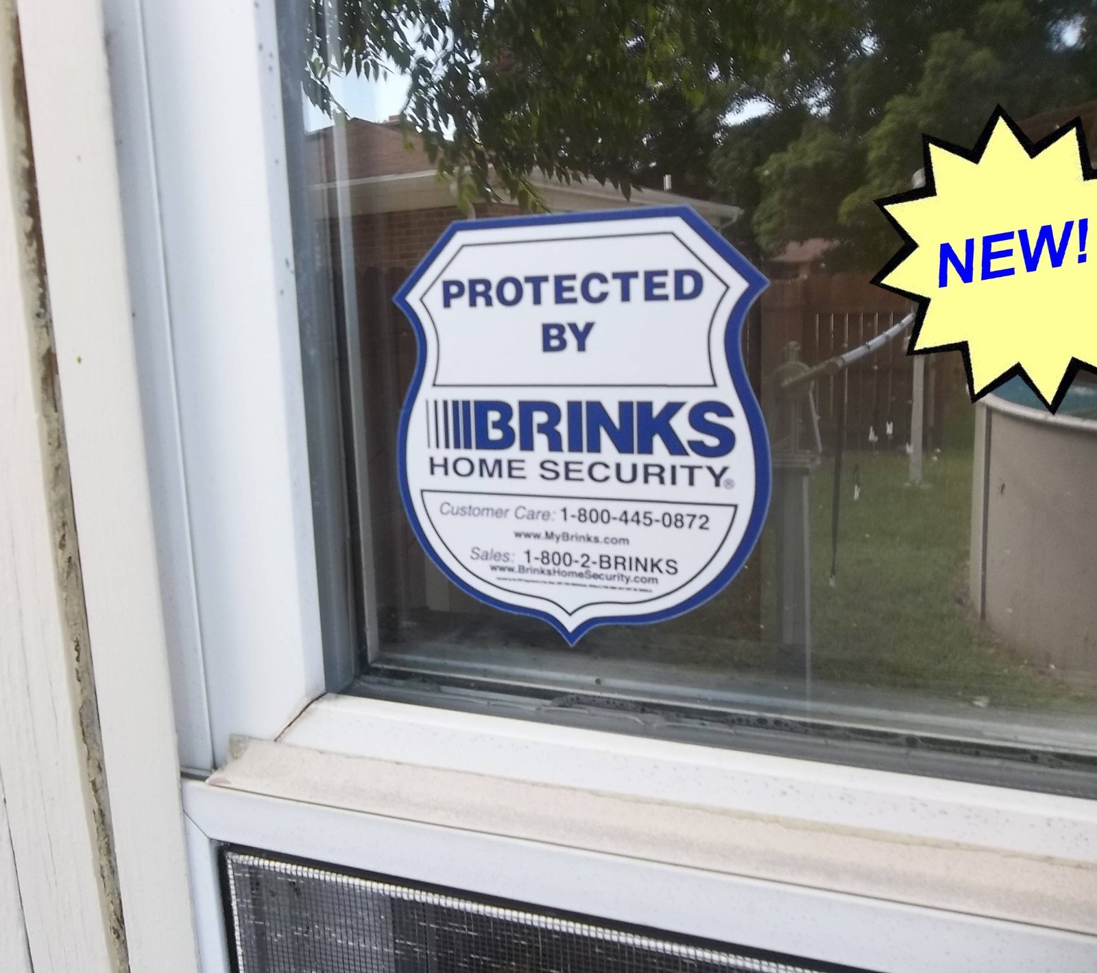 4 BRINKS HOME SECURITY MONITORING SYSTEM ALARM WINDOW DECAL WARNING STICKER SIGN