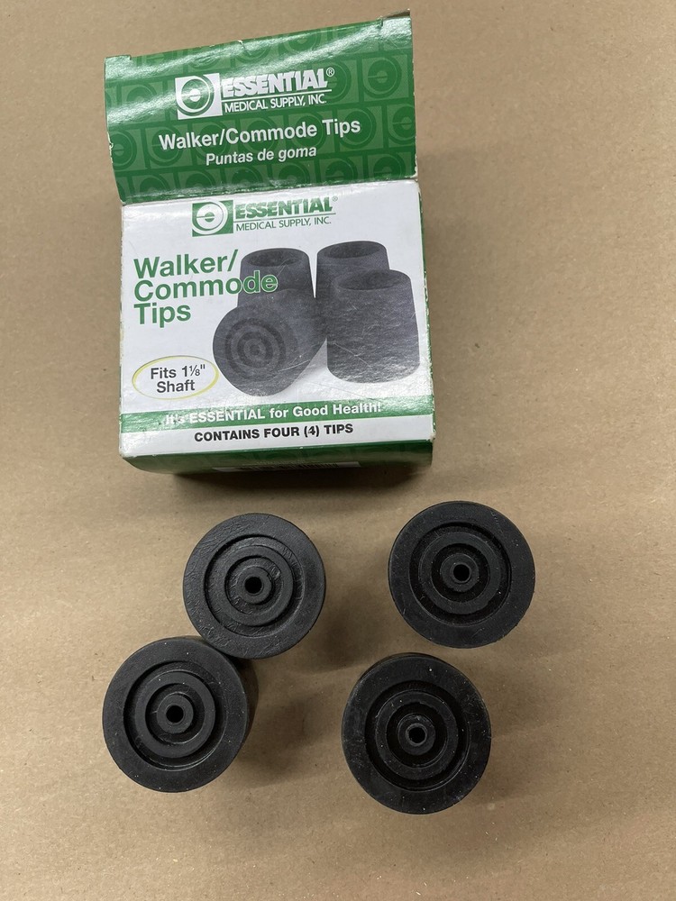 Walker/commode tips fits 1 1/8” Shaft NIB