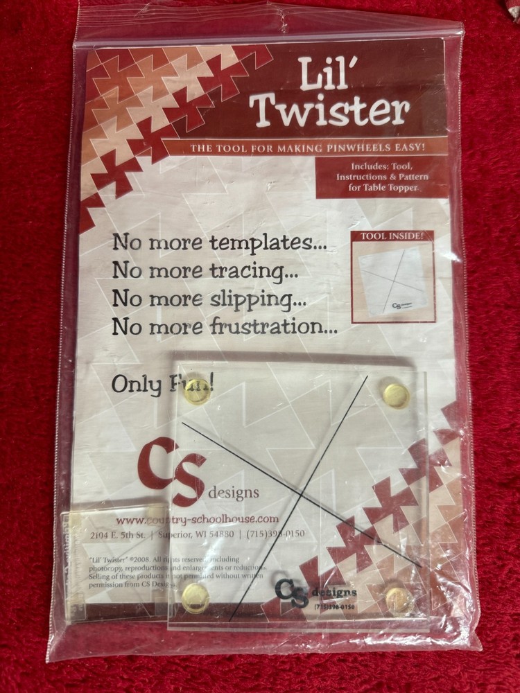 NIP Lil' Twister Tool for Making Pinwheels Easy & Another Small Tool w Pattern
