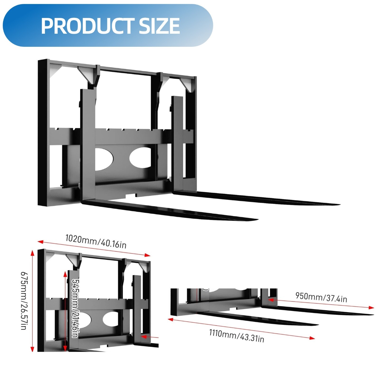Mini Skid Steer Loader 23HP Tracked Loader 2 cylinder with 2attachment Free Ship