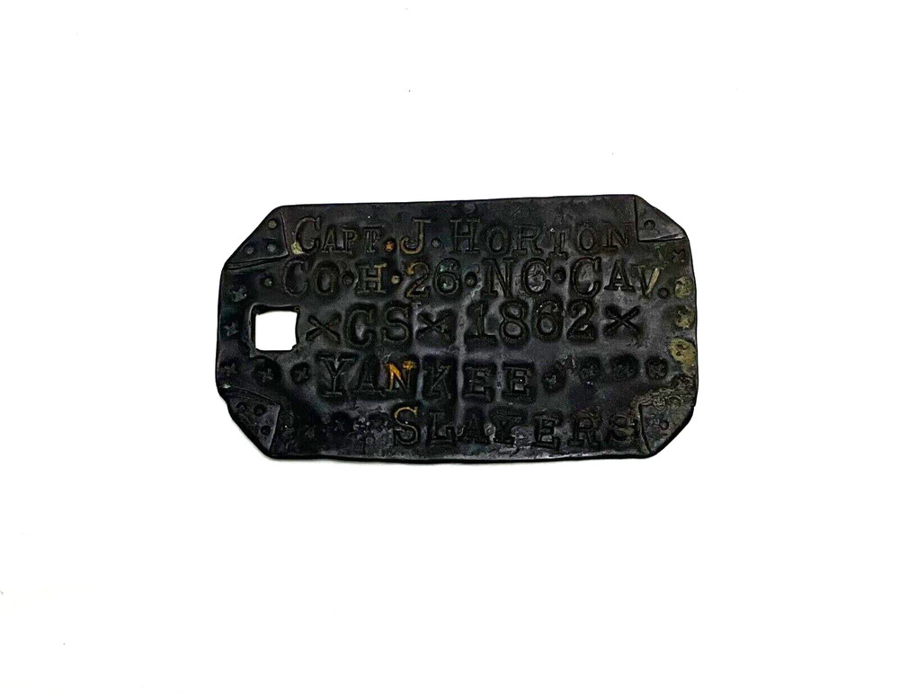 CIVAL WAR “FANTASY 1862 CONFEDERATE PROPERTY TAG” CAPT J HORTON CO H 26 NC CAV