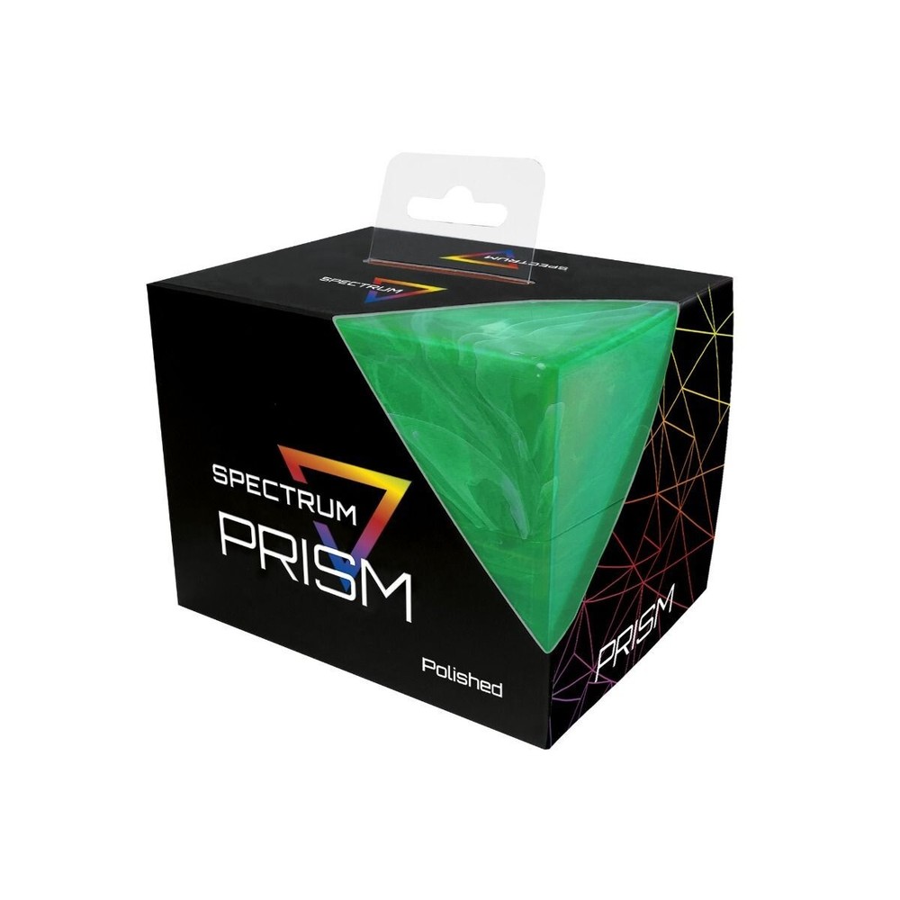 1 BCW Jade Green Polished Marbled Prism Deck Case
