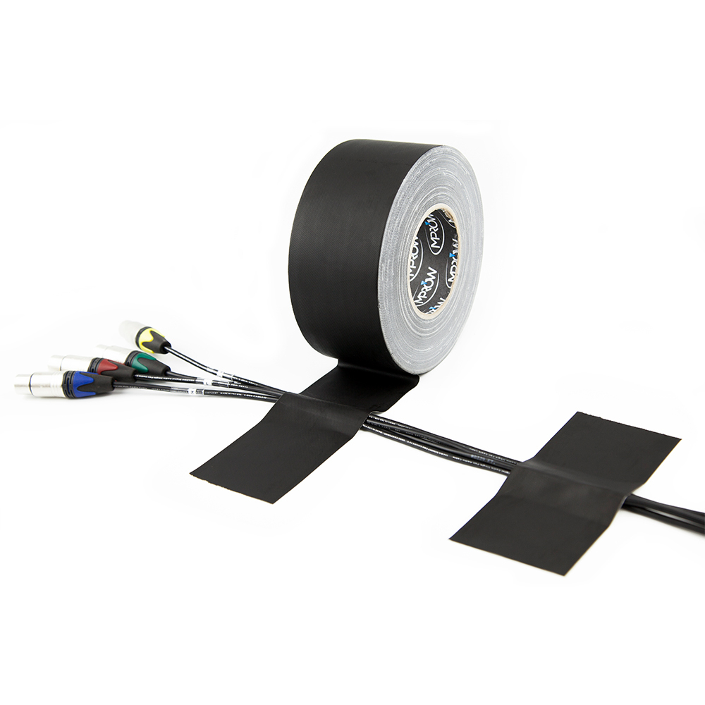 12x MPROW Gafffun Gaffer Tape 3" 180' Black Matte (No residue) Gaff 60 Yards