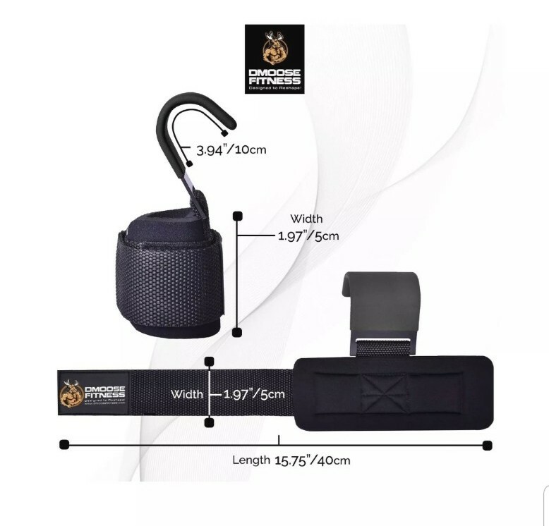 Lat Pull down Attchment V-Shaped Bar Triceps & Dmoose Weight Lifting Hooks Pair