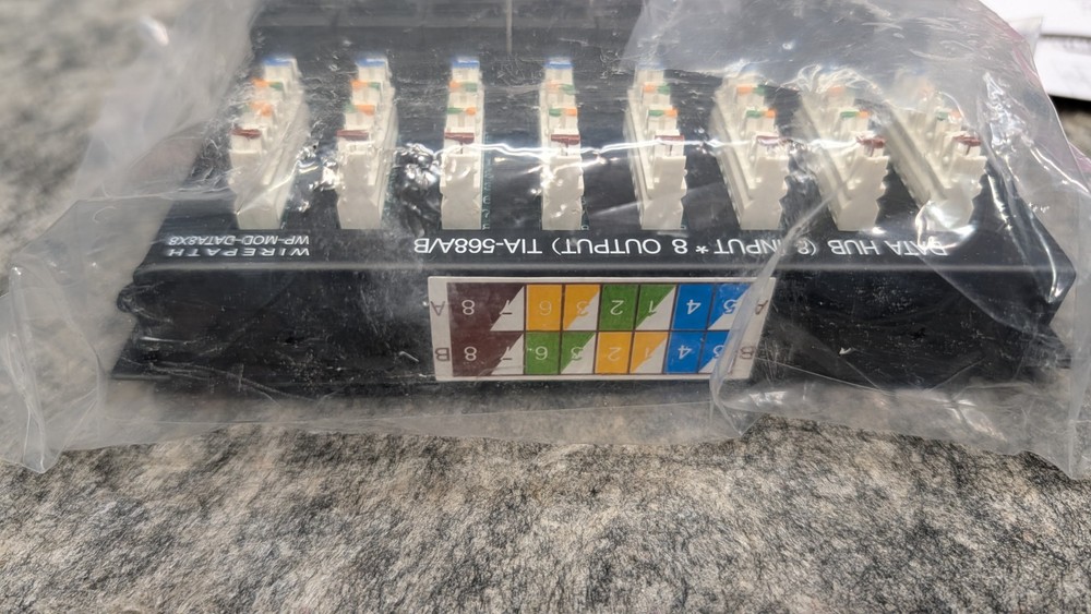 Wirepath Data Patch Module WP-MOD-DATA8x8, 110 punchdown to RJ45 Jack Connection