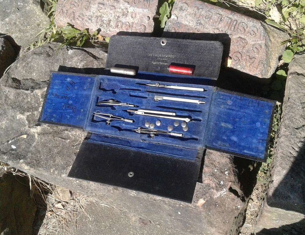 Vintage Drafting Set Germany Frederick Post Chicago