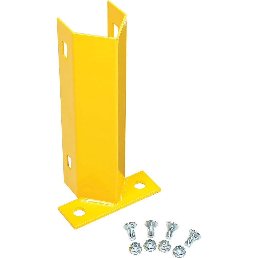 12"H Pallet Rack Frame Guard with Hardware - Yellow
