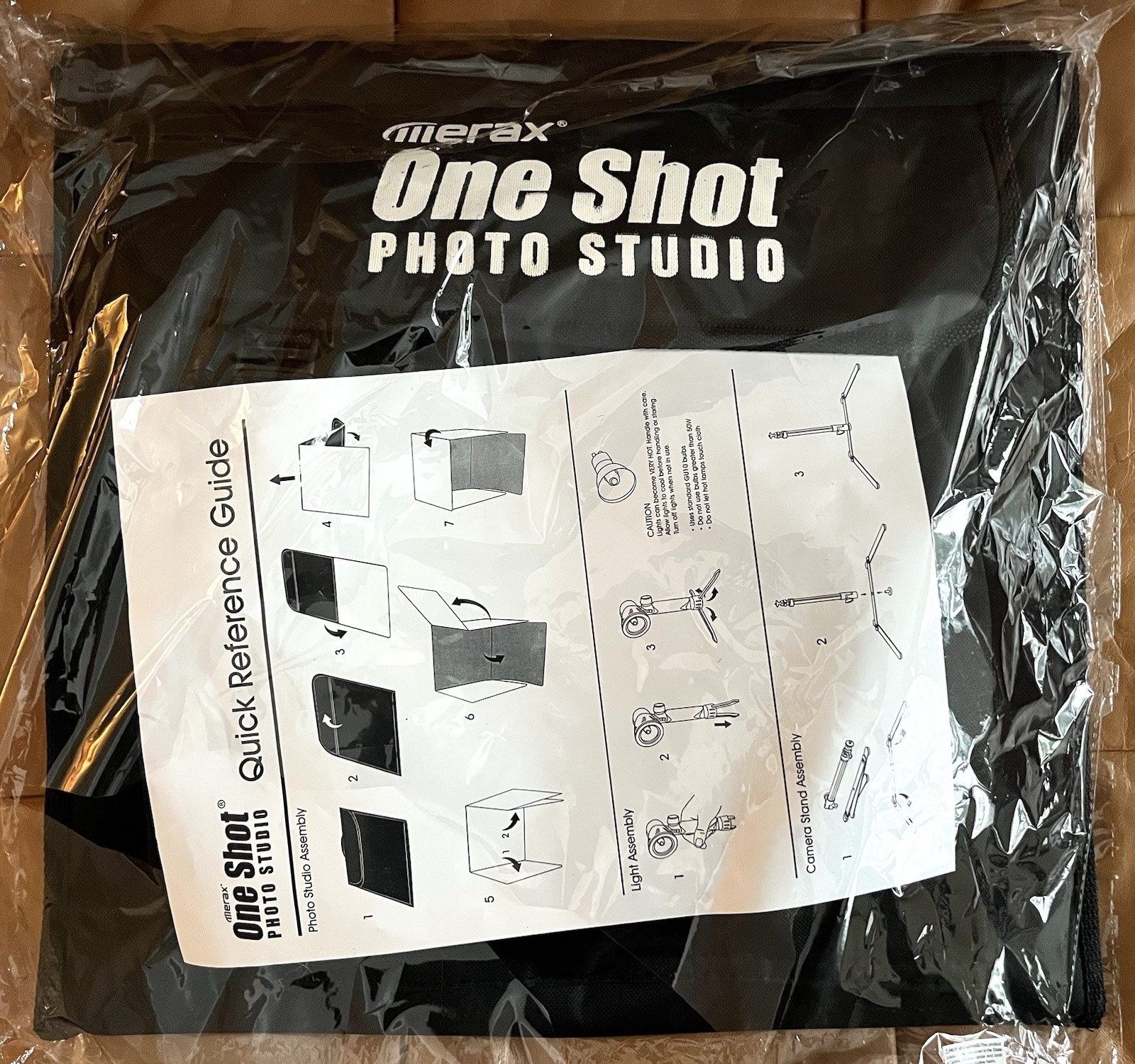Merax One Shot Photo Studio Light Box With Two Lights Backgrounds New Open Pkg