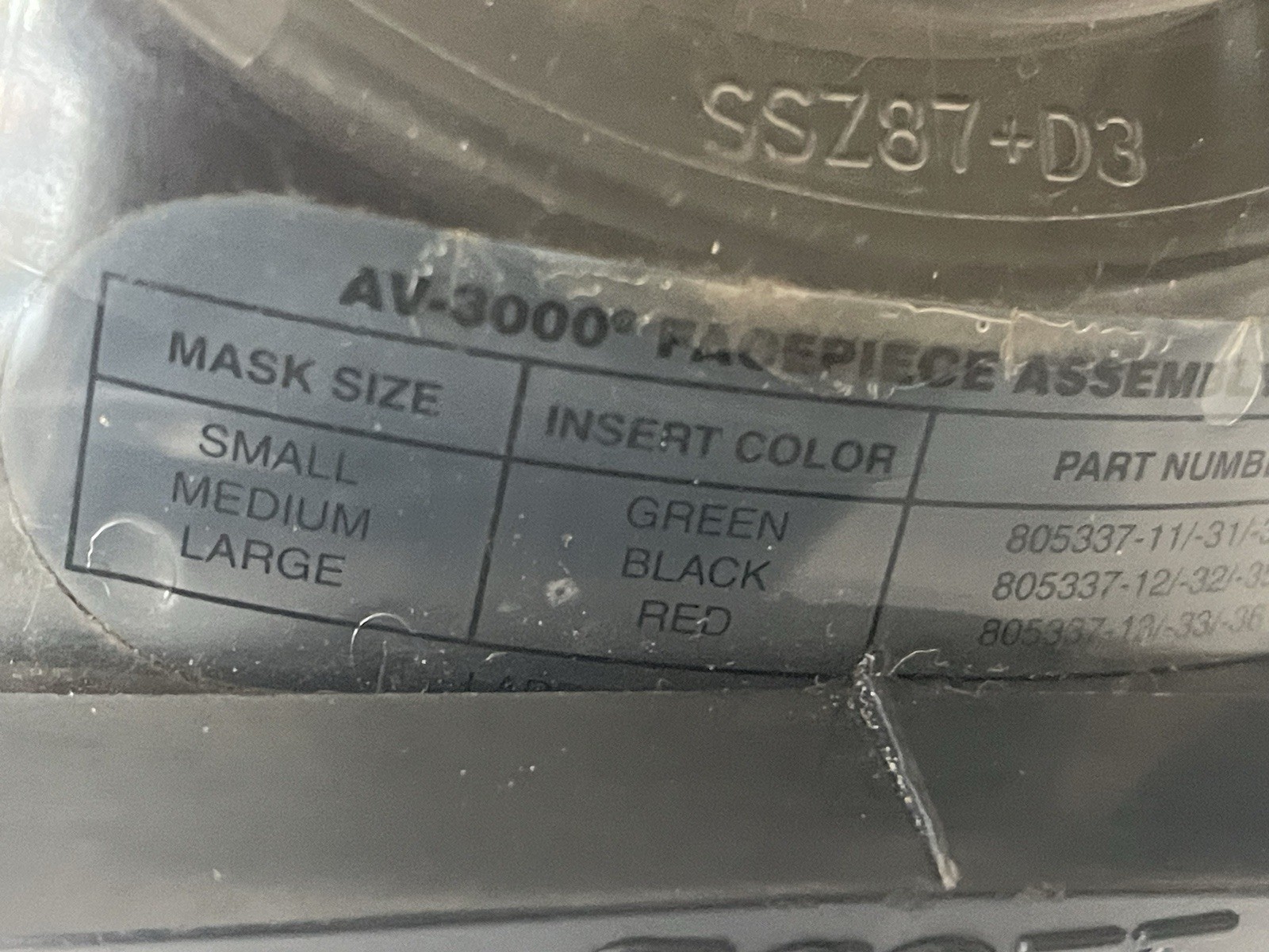 Scott AV-3000 MEDIUM Firefighter Mask w/KEVLAR 5 Point Headnet USED