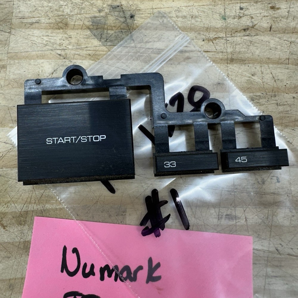 Numark TT-1520 Turntable Parts - Start Stop 45 33 Button Cap Covers