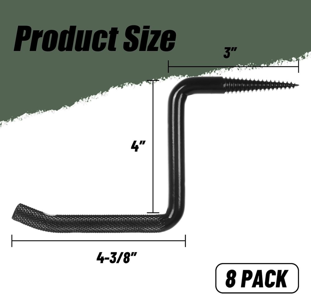 4-Inch Tree Climbing Steps - 8-Pack, 360 lbs Load Capacity, Easy Install