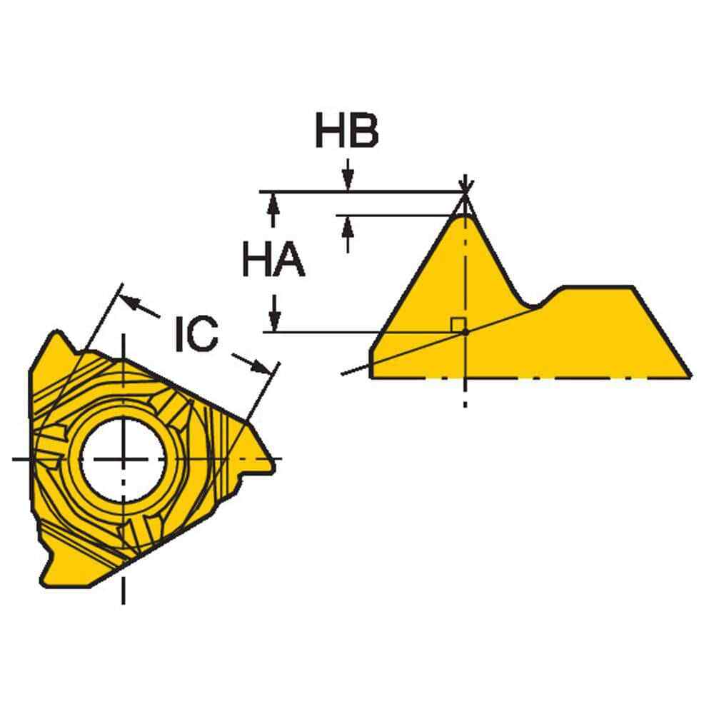 Sandvik Coromant 266 External Right Hand 11.5 NPTF Laydown Threading Insert G...