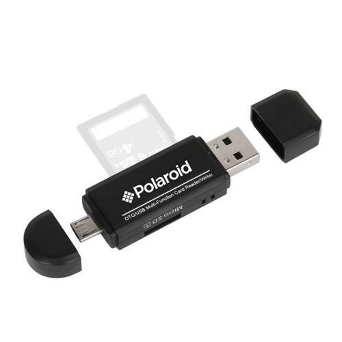 LOT OF 2 Polaroid OTG USB / Micro USB Multi-Function SD / MICRO SD Card Reader
