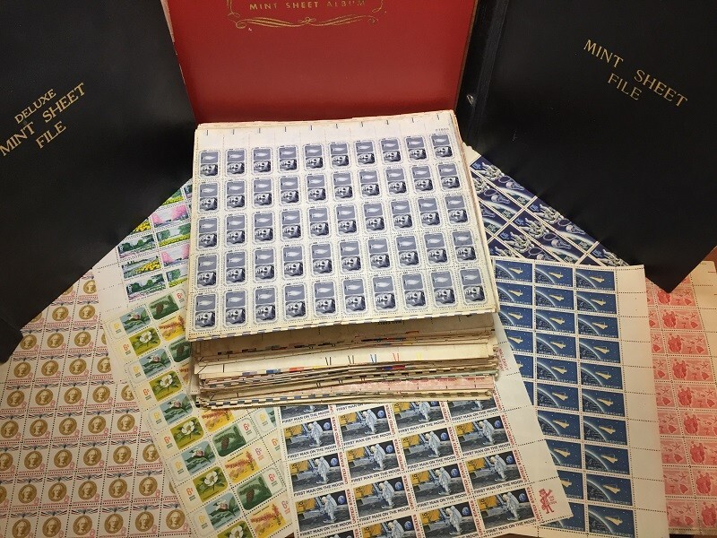 U.S. MINT COLLECTION 400+ VINTAGE STAMPS INCLUDES PLATE BLOCKS / SINGLES & MORE!