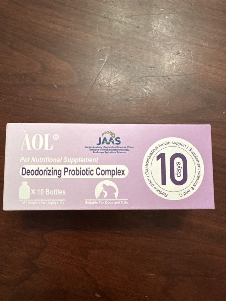 AOL JAAS Deodorizing Probiotic Complex Dogs Cats 06/2027 - 10 Pack