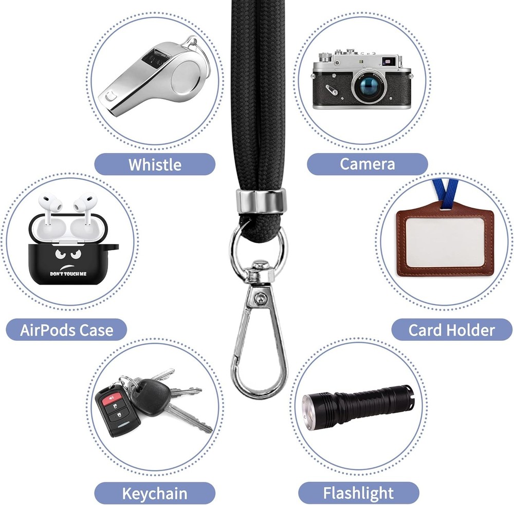 30（Neck Strap×1）+8（Wrist Strap×1）, Black