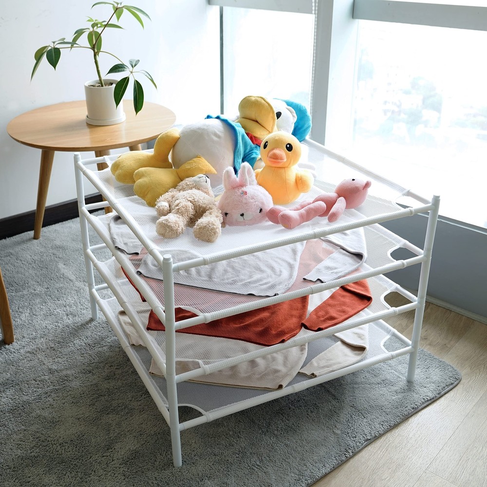 STORAGE MANIAC Sweater Drying Rack, Mesh Clothes Drying Rack, Stackable Laund...