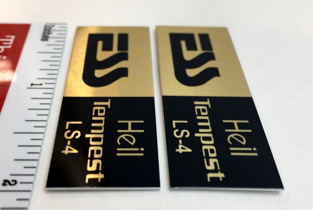 ESS Heil Tempest LS-4 Speaker Badge Logo Emblems Pair Free Shipping