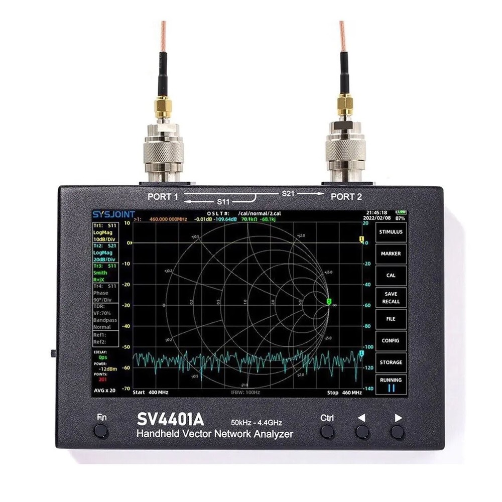 SV4401A 7 inch Touch 50KHz-4.4GHz VNA Vector Network Analyzer Lcd 100dB Dynamic