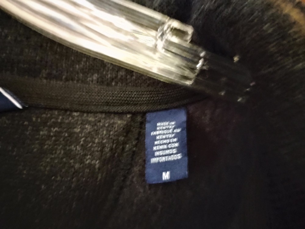 Izod Men's M Polyester Black Zip Neck Pullover Sweater Used