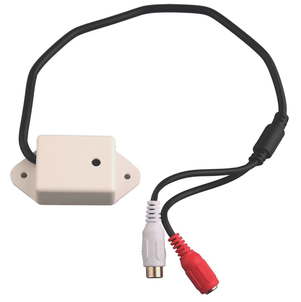 Weatherproof High Sensitive CCTV Microphone for Security Mini, Black