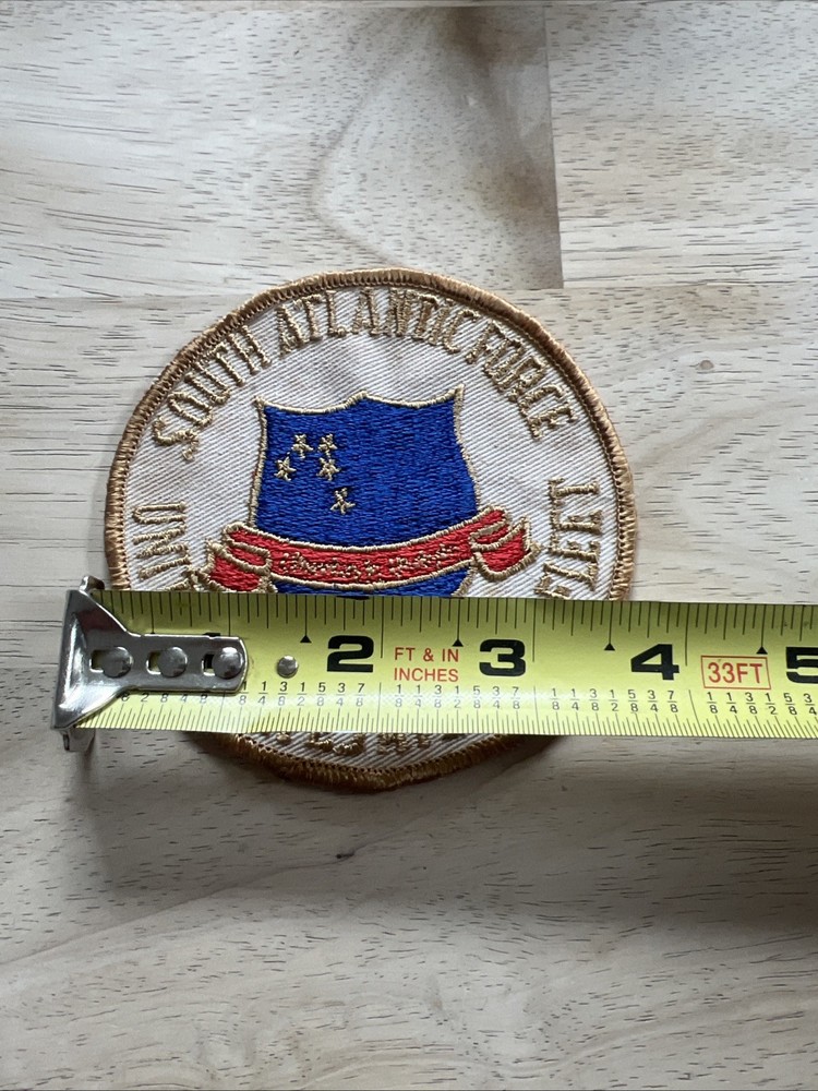 US Navy South Atlantic Force US Atlantic Fleet. Sew on Patch Used