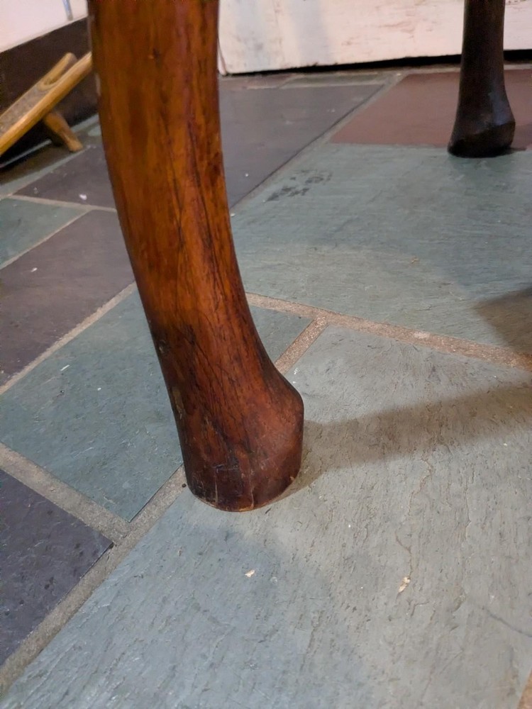 Antique Primitive Axe Handle Accent Lamp Table Nightstand End Rare Old Unsigned