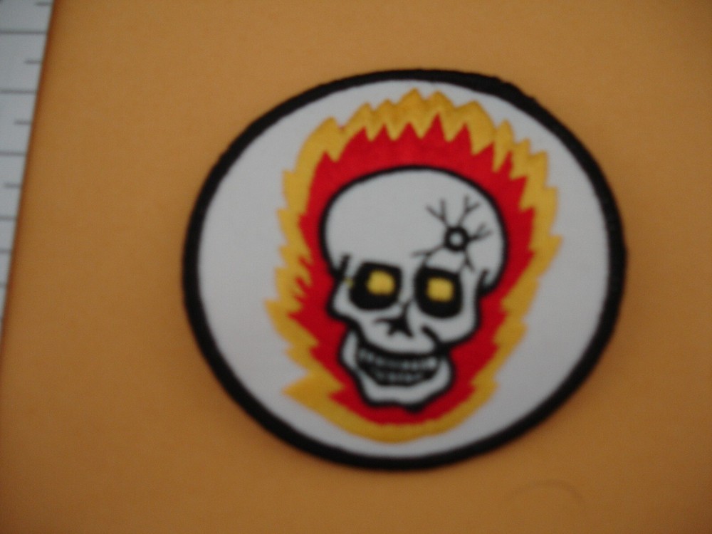 Motorcycle Vintage Patch Skull with fire LOST Boys