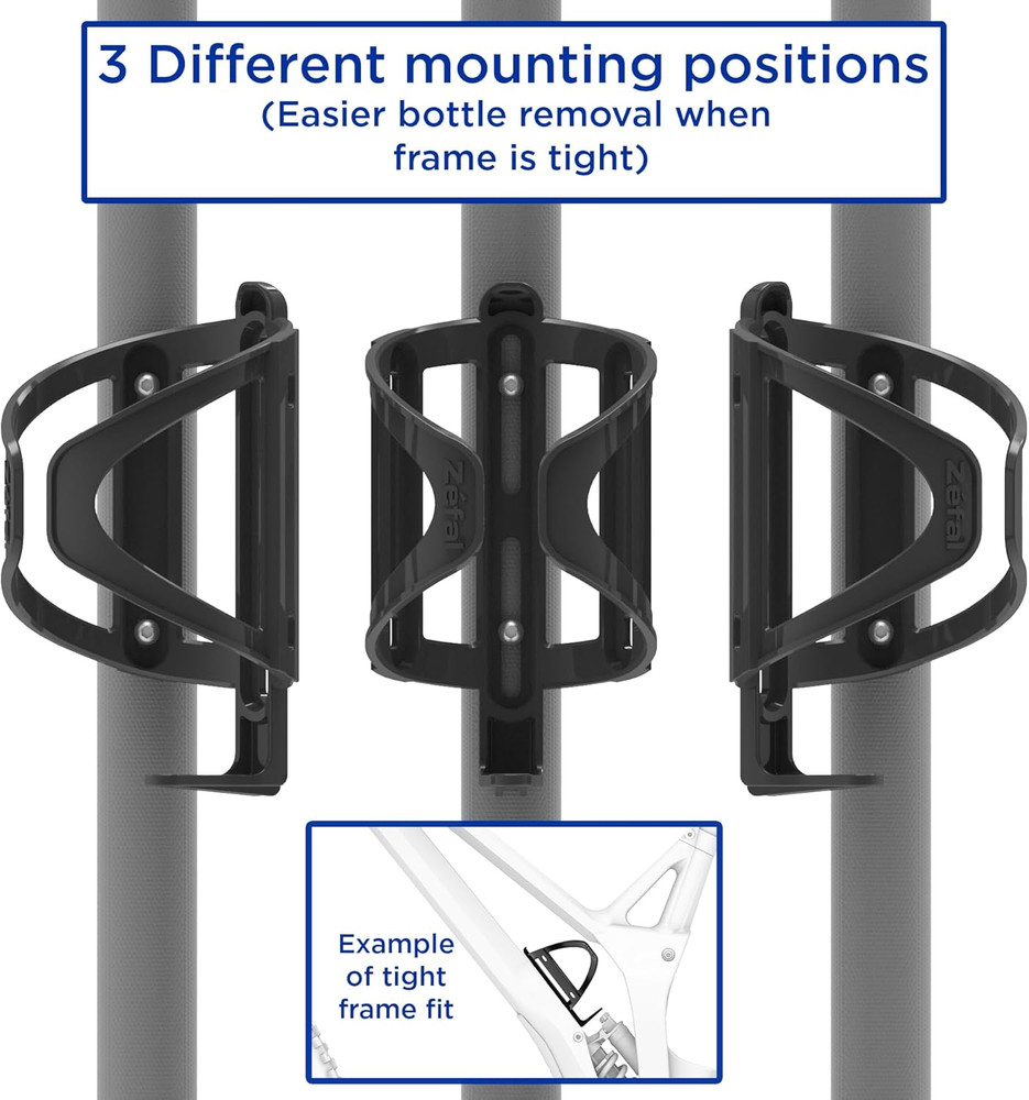 Pulse Universal Water Bottle Bike Cage (Multi-Position, Black)