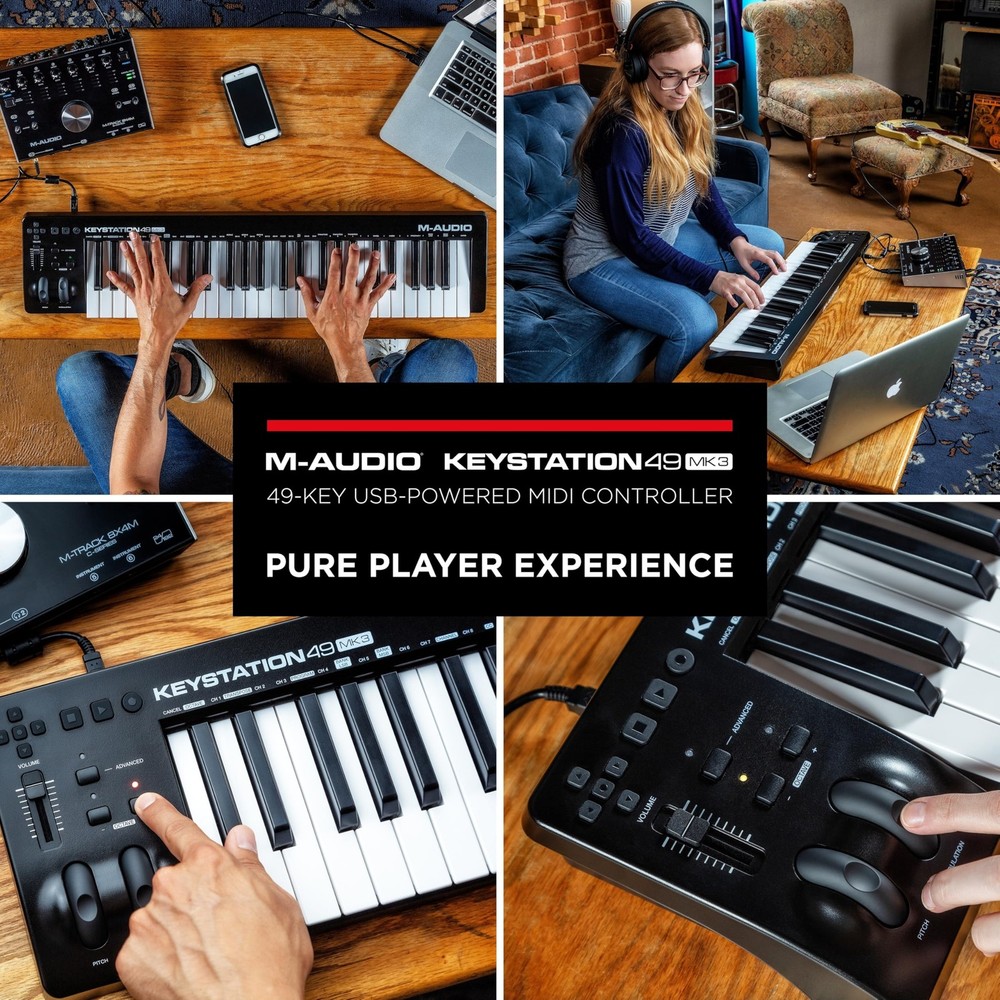 Keystation 49 MK3 - Synth Action 49 Key USB MIDI Keyboard Controller with Assign