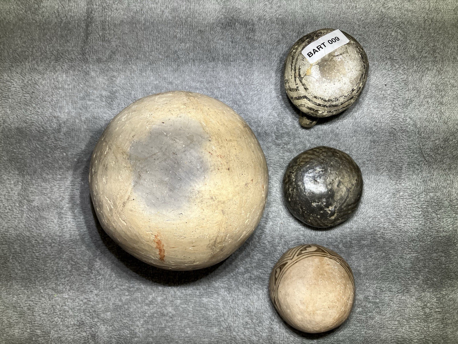 Anasazi Black On White Pottery Miniature Collection