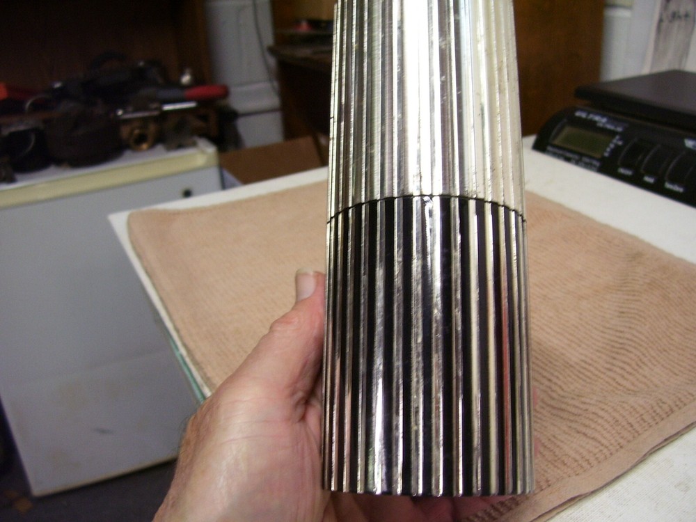 WMF, Germany. Ikora striped vase in silver plate Mid-20th century.