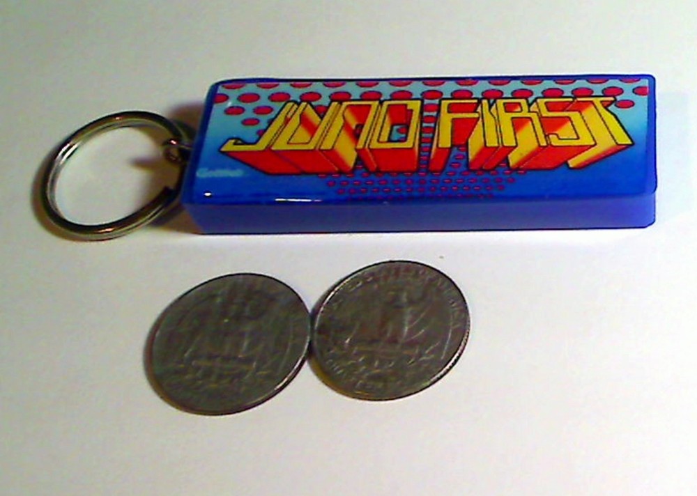 Juno First Arcade Marquee Coin Door accessory Keychain