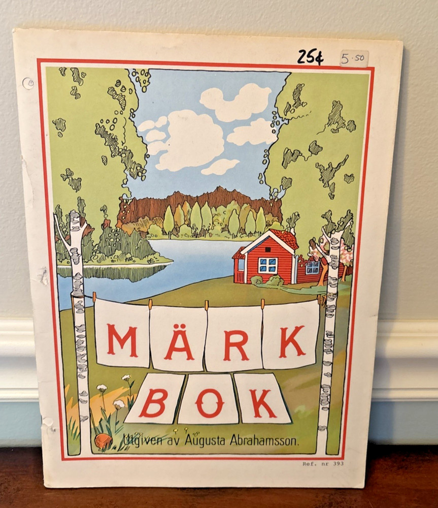 Mark Bok Swedish Vintage 1963 Pattern Transfer Stitching Embroidery Book