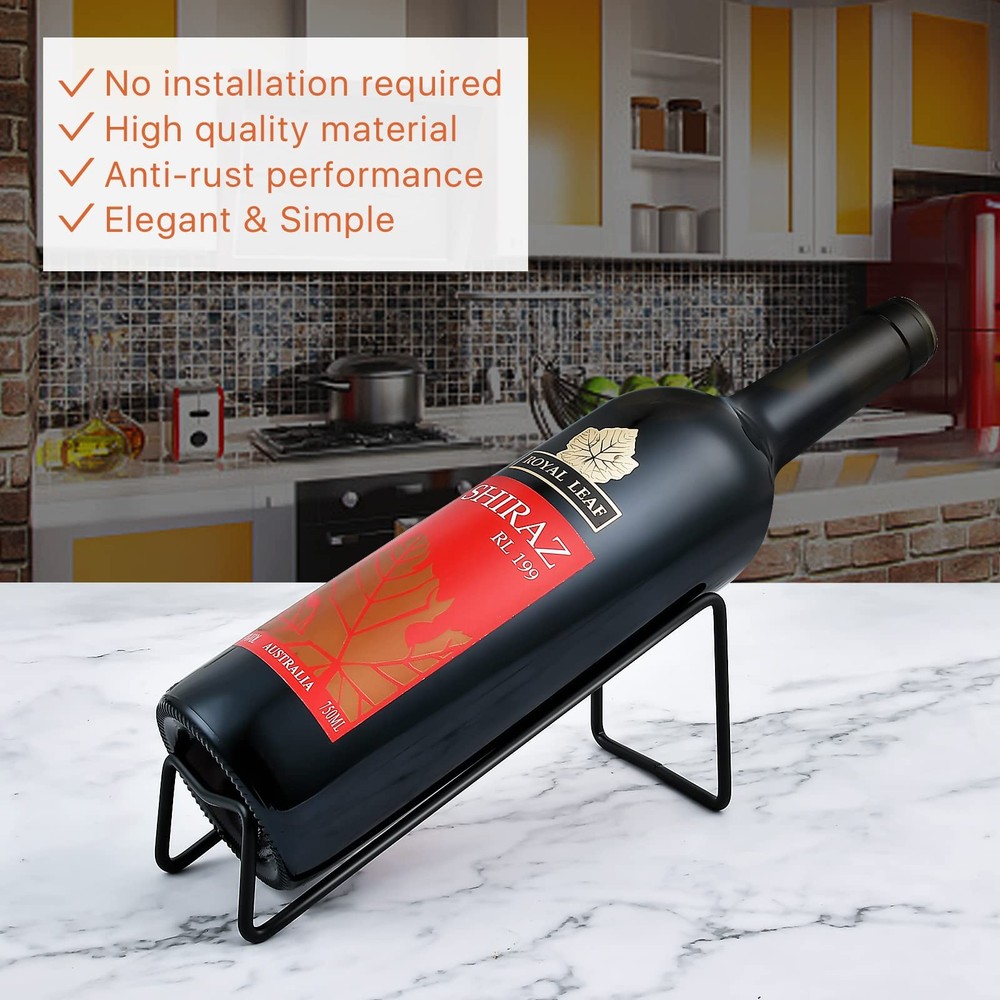 6PCS Wine Bottle Rack Single Wine Holder Stand for Tabletop Display Simple St...