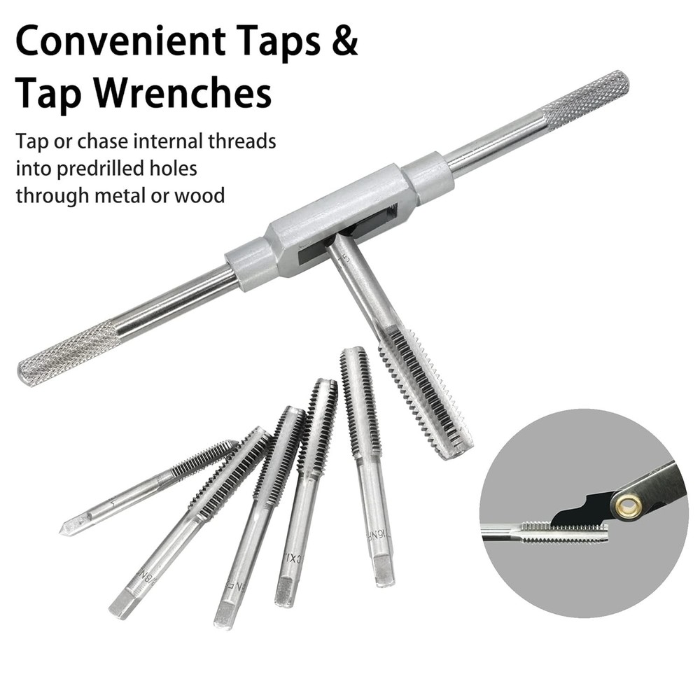 40pc Tap Die Set Metric Standard M3 to M12 Threading External & Internal Threads