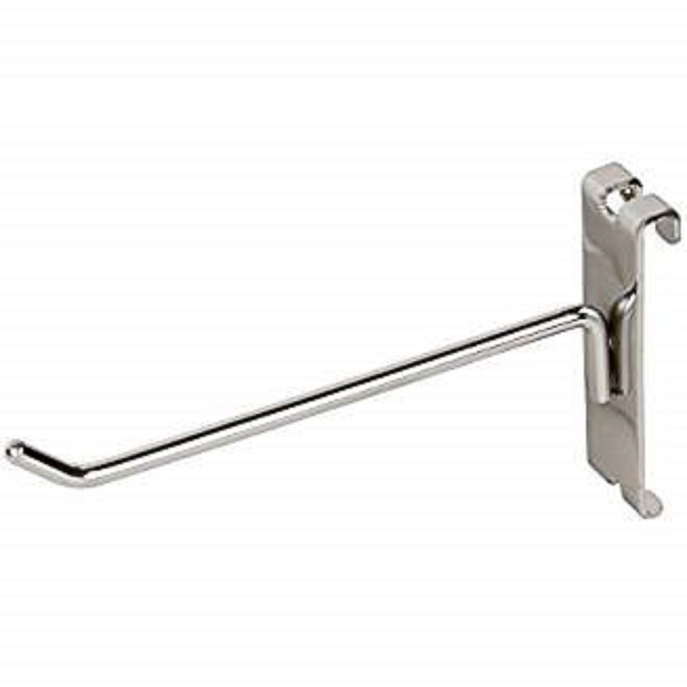 6" Gridwall Hooks - 12 Chrome Hooks For Gridwall or Mini Grid Cube Displays