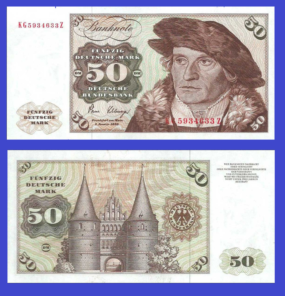 GERMANY   50  mark marks  1980   - Copy
