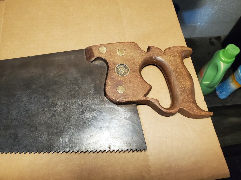 Vintage 1860s  H. Disston PHILADa Eagle Medallion Hand Saw Split Nut