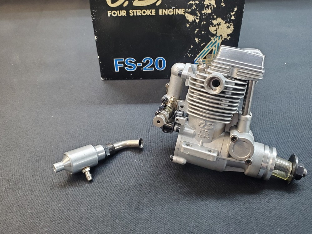 OS FS 20 FOUR STROKE, RC AIRPLANE ENGINE . LIGHTLY USED