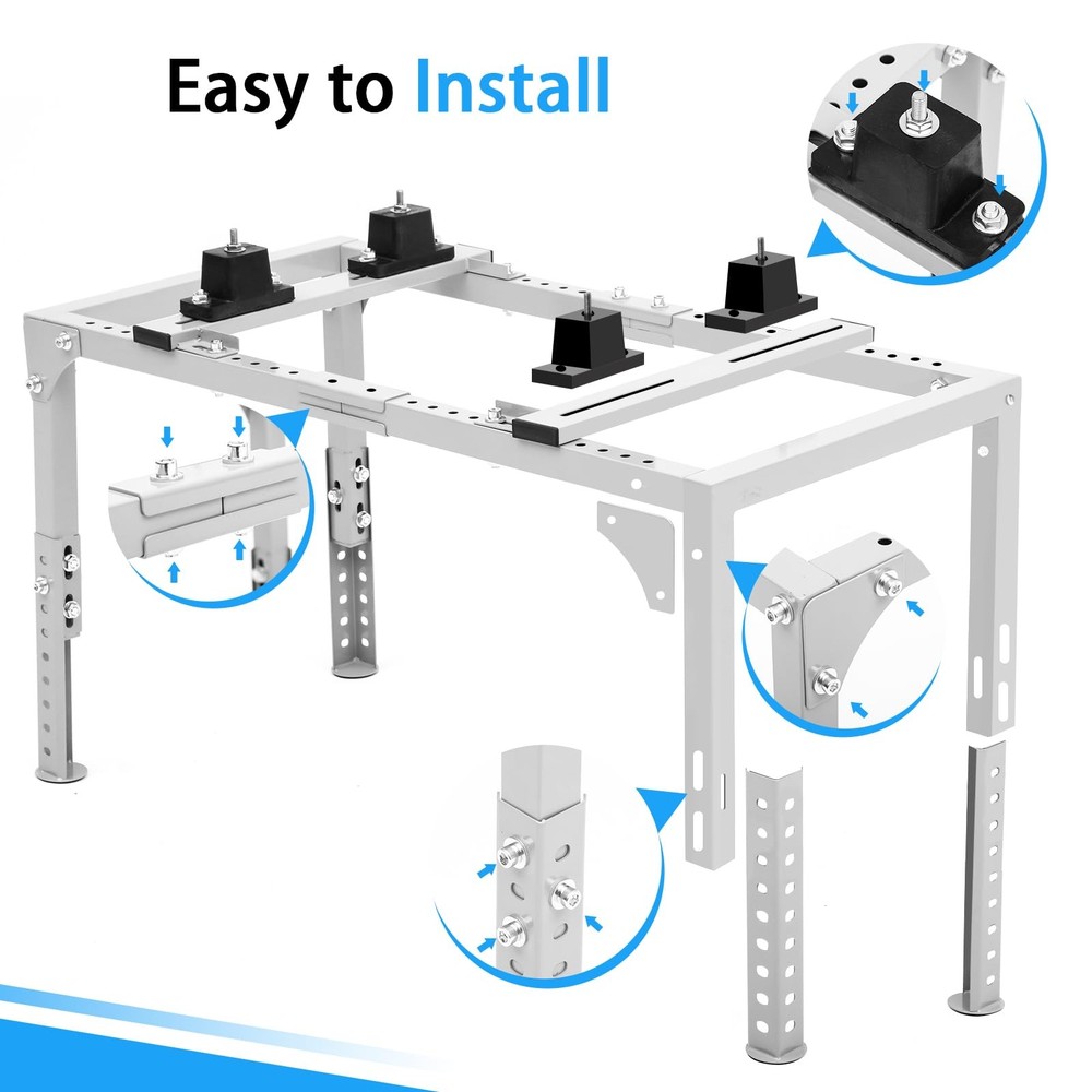 TOPTGO Mini Split Ground Stand, Heavy Duty Adjustable Mini Split Stand Suppor...
