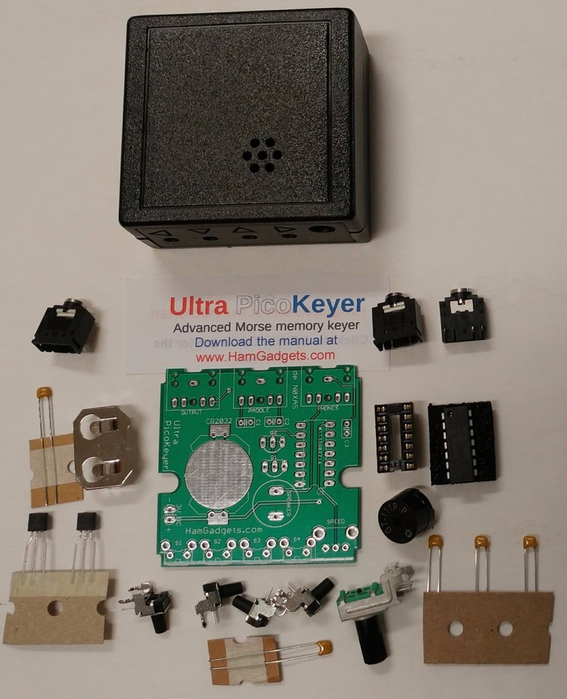 Ham Radio CW memory Keyer KIT ULTRA-PK small easy program! Morse code IAMBIC