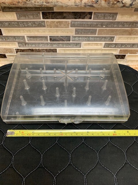 Mid Century DRITZ Spool Thread Sewing Box No. 786 Clear Plastic