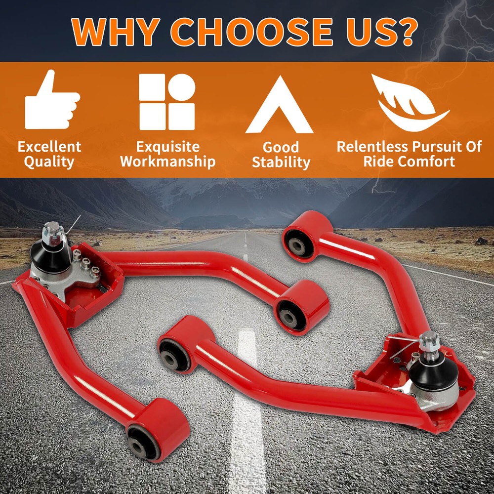 Adjustable Front Upper Control Arm Camber Kit Red For Lexus IS300 2001-2005