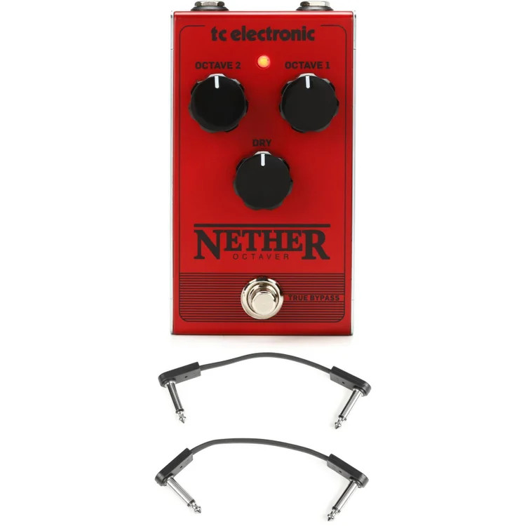 TC Electronic Nether Octaver Pedal with EBS Patch Cables