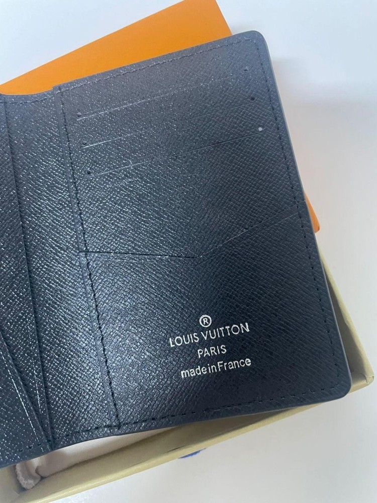 LV Louis Vuitton Pocket Organizer Monogram Eclipse Black